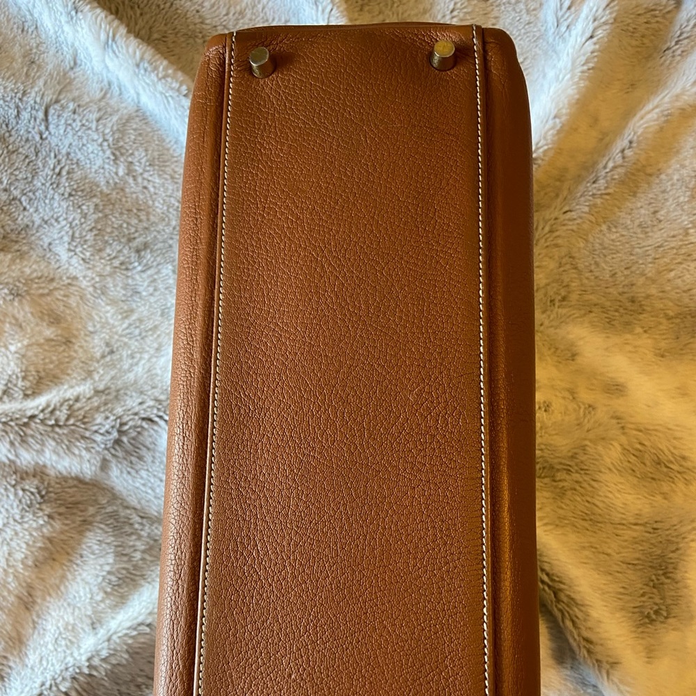 Hermes Kelly Retourne 35 in Cognac Chèvre de Coromandel with gold hardware - Picture 4 of 16